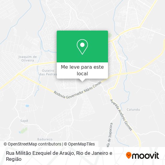 Rua Militão Ezequiel de Araújo mapa