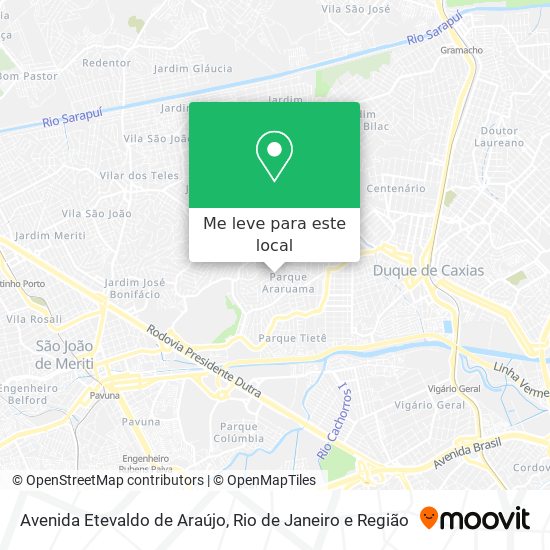 Avenida Etevaldo de Araújo mapa