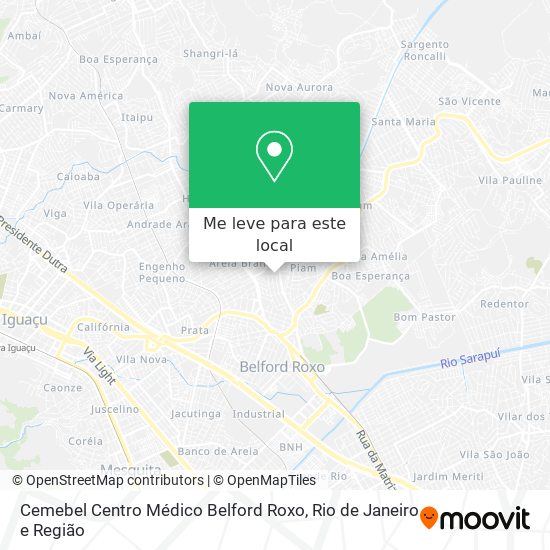 Cemebel Centro Médico Belford Roxo mapa
