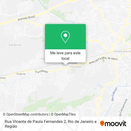 Rua Vicente de Paula Fernandes 2 mapa