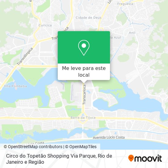 Circo do Topetão Shopping Via Parque mapa