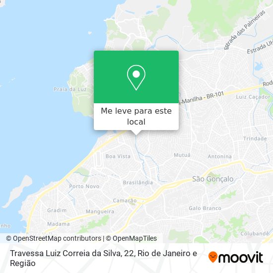 Travessa Luiz Correia da Silva, 22 mapa