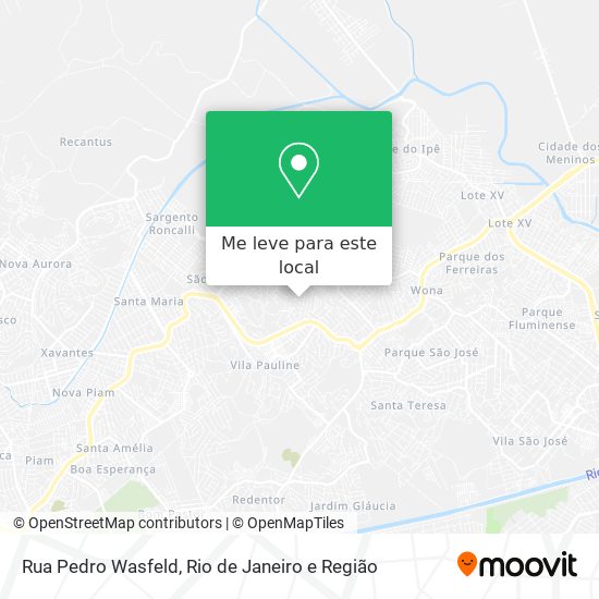 Rua Pedro Wasfeld mapa