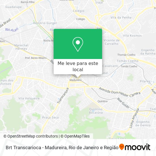 Brt Transcarioca - Madureira mapa