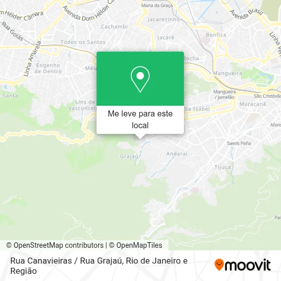 Rua Canavieiras / Rua Grajaú mapa