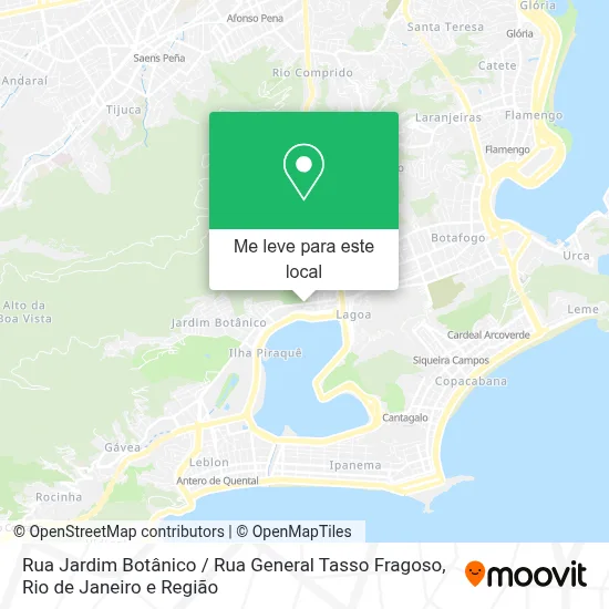Rua Jardim Botânico / Rua General Tasso Fragoso mapa