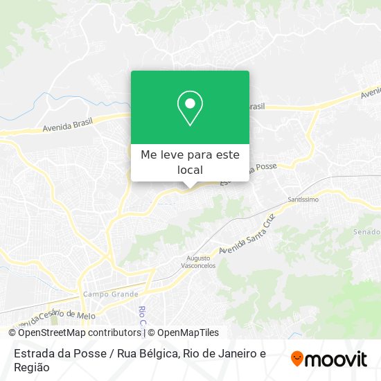 Estrada da Posse / Rua Bélgica mapa