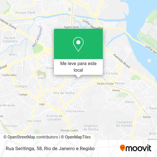 Rua Seritinga, 58 mapa