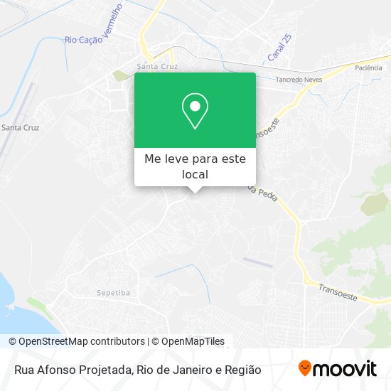 Rua Afonso Projetada mapa