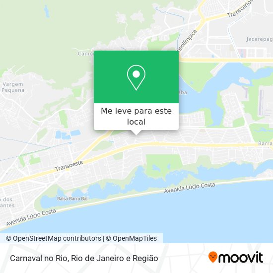 Carnaval no Rio mapa
