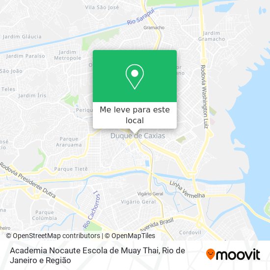 Academia Nocaute Escola de Muay Thai mapa