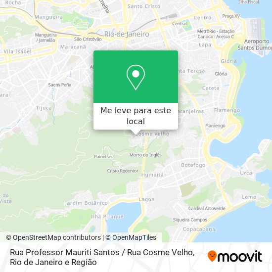 Rua Professor Mauriti Santos / Rua Cosme Velho mapa