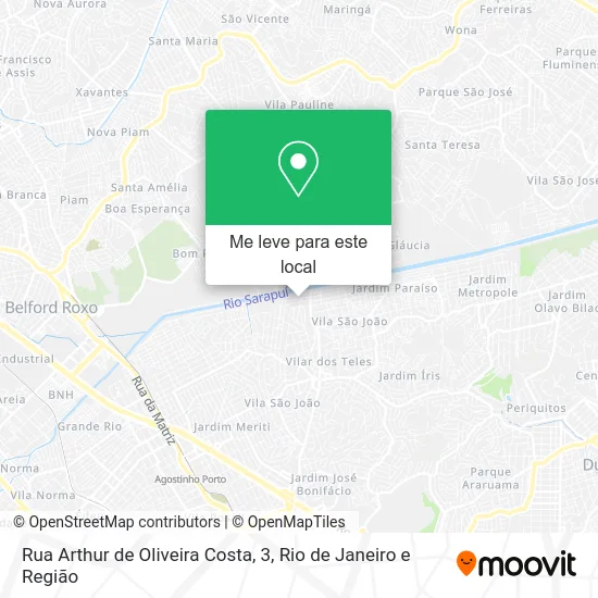 Rua Arthur de Oliveira Costa, 3 mapa