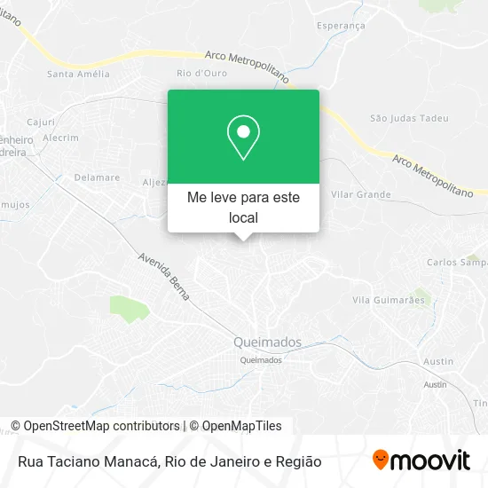 Rua Taciano Manacá mapa