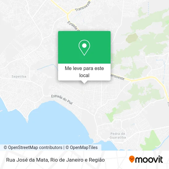 Rua José da Mata mapa