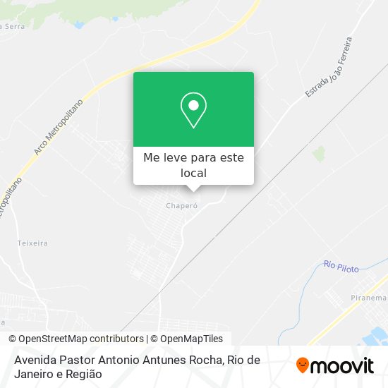 Avenida Pastor Antonio Antunes Rocha mapa