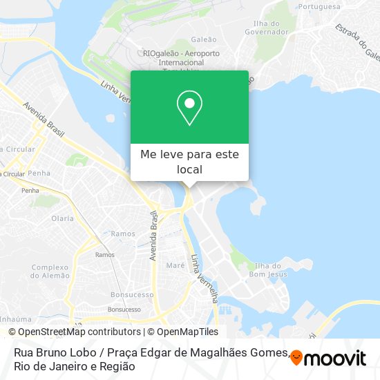 Rua Bruno Lobo / Praça Edgar de Magalhães Gomes mapa