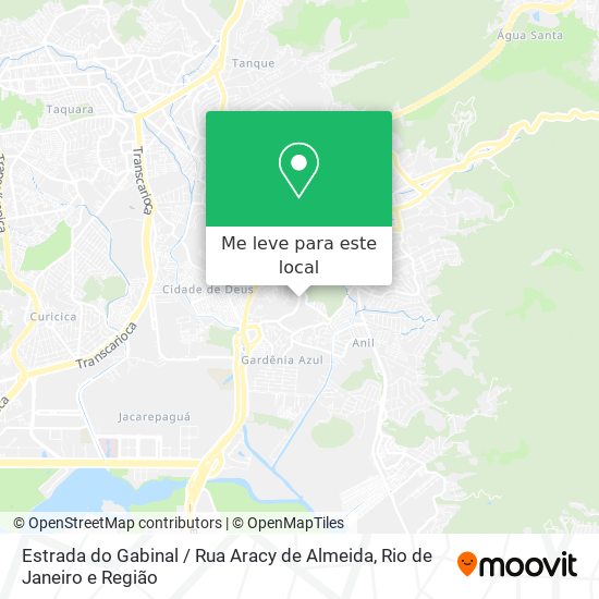 Estrada do Gabinal / Rua Aracy de Almeida mapa