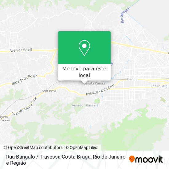 Rua Bangalô / Travessa Costa Braga mapa