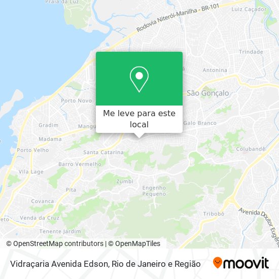 Vidraçaria Avenida Edson mapa