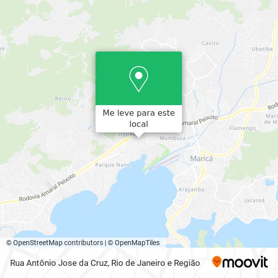 Rua Antônio Jose da Cruz mapa