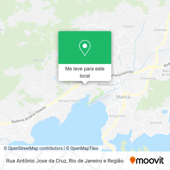 Rua Antônio Jose da Cruz mapa