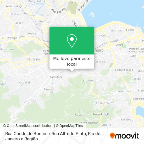 Rua Conde de Bonfim / Rua Alfredo Pinto mapa