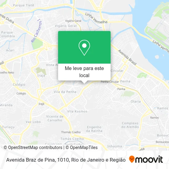 Avenida Braz de Pina, 1010 mapa