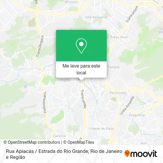 Rua Apiacás / Estrada do Rio Grande mapa