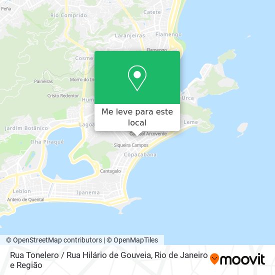 Rua Tonelero / Rua Hilário de Gouveia mapa