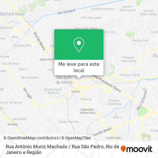 Rua Antônio Muniz Machado / Rua São Pedro mapa