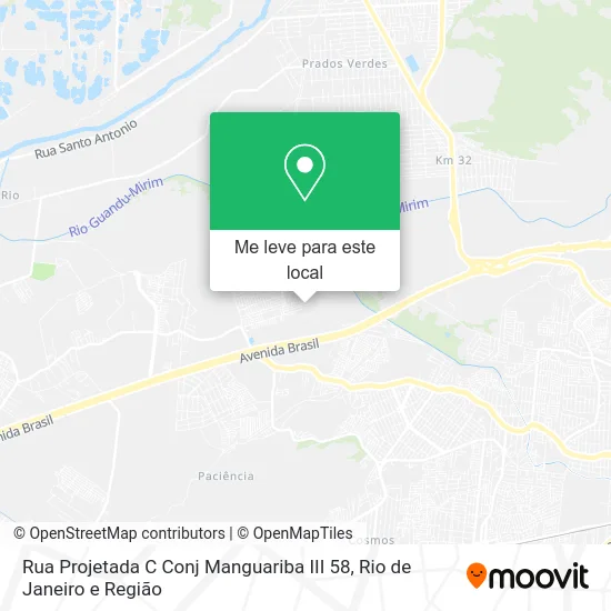 Rua Projetada C Conj Manguariba III 58 mapa