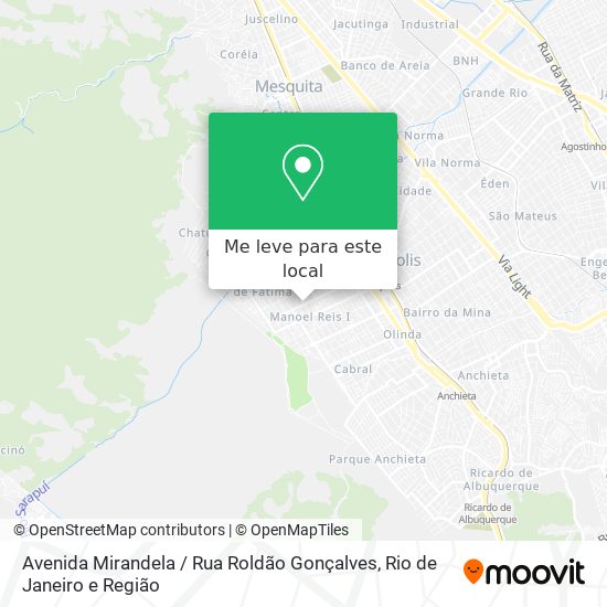 Avenida Mirandela / Rua Roldão Gonçalves mapa