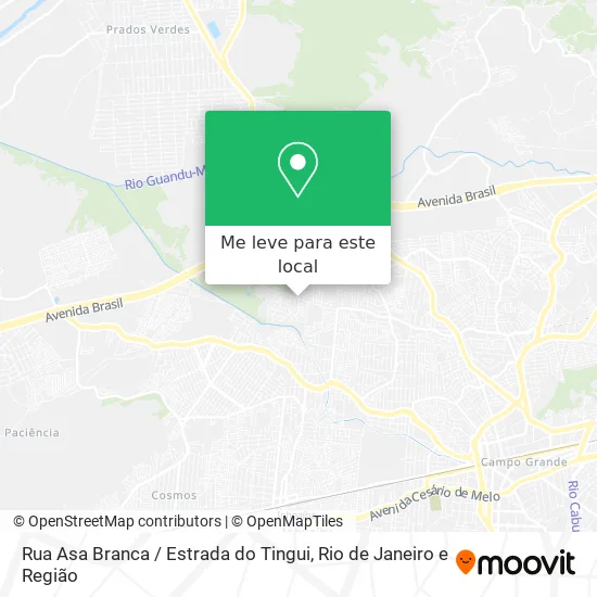 Rua Asa Branca / Estrada do Tingui mapa