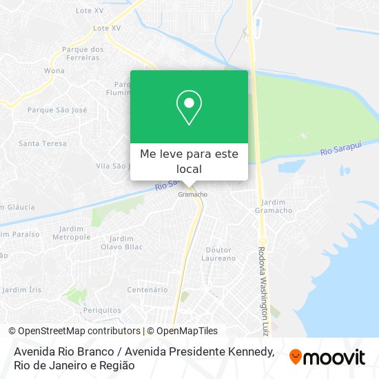 Avenida Rio Branco / Avenida Presidente Kennedy mapa