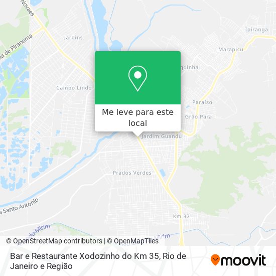 Bar e Restaurante Xodozinho do Km 35 mapa