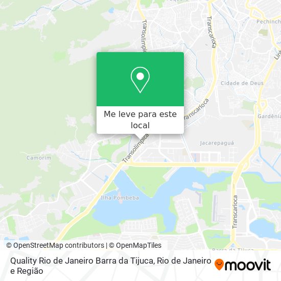 Quality Rio de Janeiro Barra da Tijuca mapa