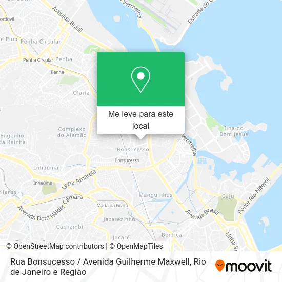 Rua Bonsucesso / Avenida Guilherme Maxwell mapa