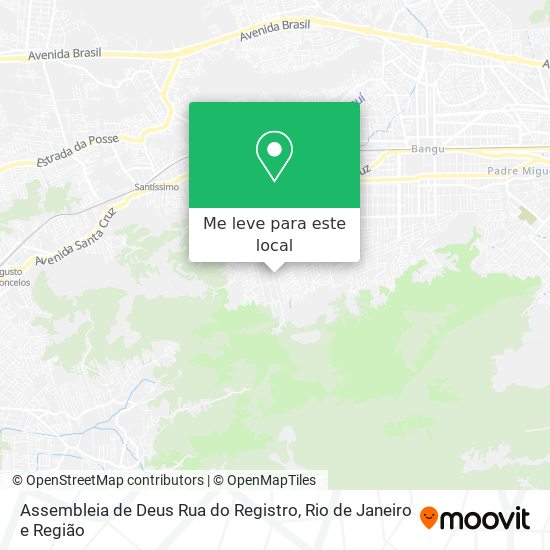 Assembleia de Deus Rua do Registro mapa