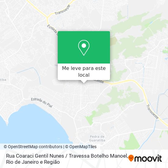 Rua Coaraci Gentil Nunes / Travessa Botelho Manoel mapa