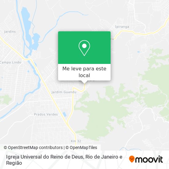 Igreja Universal do Reino de Deus mapa
