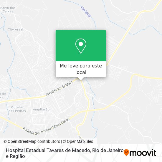 Hospital Estadual Tavares de Macedo mapa