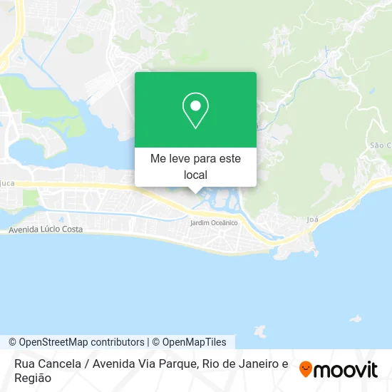 Rua Cancela / Avenida Via Parque mapa