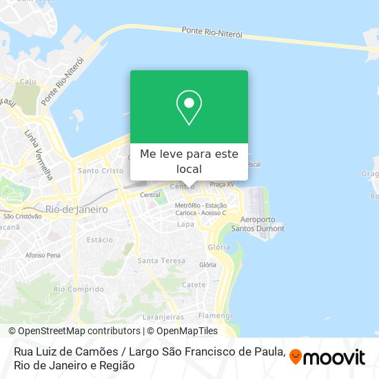 Rua Luiz de Camões / Largo São Francisco de Paula mapa