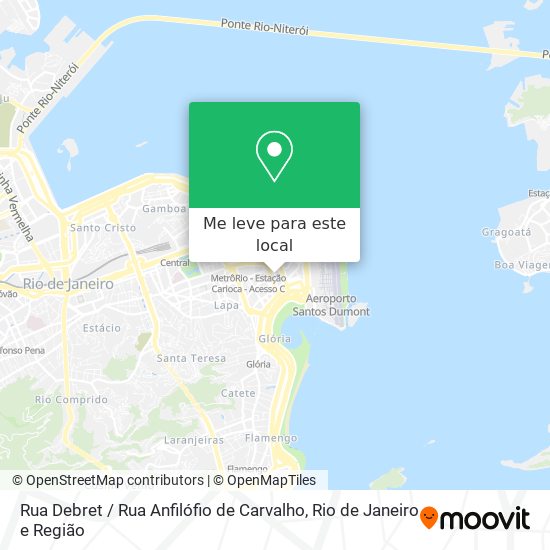 Rua Debret / Rua Anfilófio de Carvalho mapa