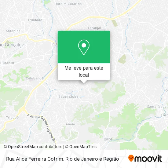 Rua Alice Ferreira Cotrim mapa