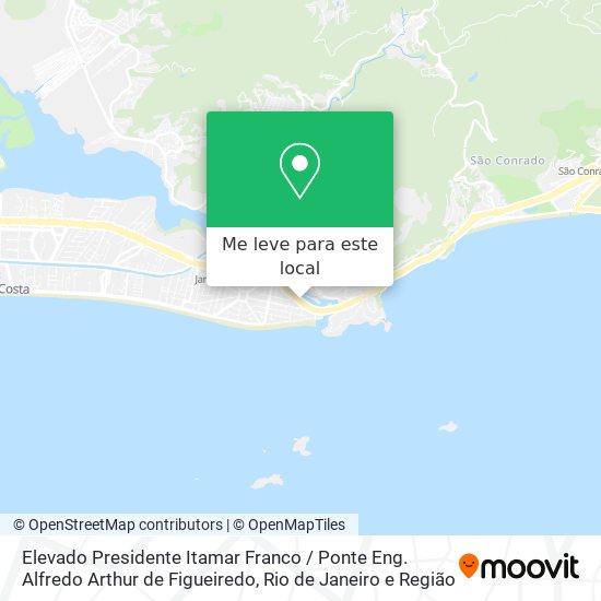 Elevado Presidente Itamar Franco / Ponte Eng. Alfredo Arthur de Figueiredo mapa