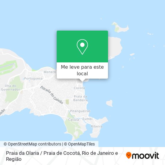 Praia da Olaria / Praia de Cocotá mapa