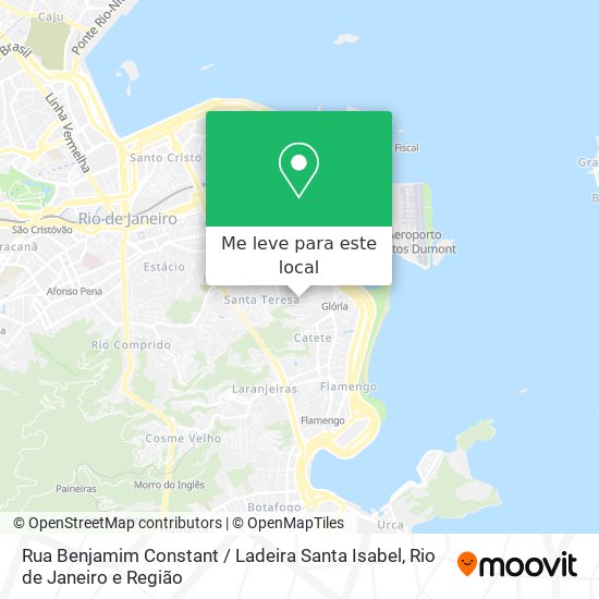 Rua Benjamim Constant / Ladeira Santa Isabel mapa