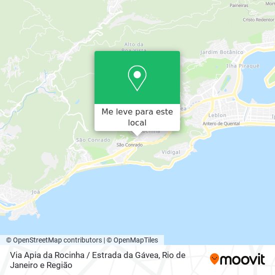 Via Apia da Rocinha / Estrada da Gávea mapa